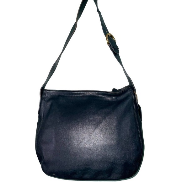 COACH Vintage Large Soho Leather Hobo Bag Dark Blue M6H-4161 Made in USA - Picture 1 of 16
